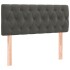 Cama box spring con colchón terciopelo gris oscuro 90x200