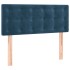 Cama box spring con colchón terciopelo azul oscuro 80x200