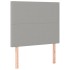 Cama box spring con colchón tela gris claro 100x200
