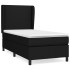 Cama box spring con colchón tela negro 100x200