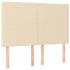 Cama box spring con colchón tela color crema 160x200