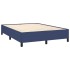 Cama box spring con colchón tela azul 140x200