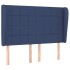 Cama box spring con colchón tela azul 140x190