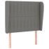 Cama box spring con colchón tela gris oscuro 90x190
