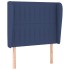 Cama box spring con colchón tela azul 90x200