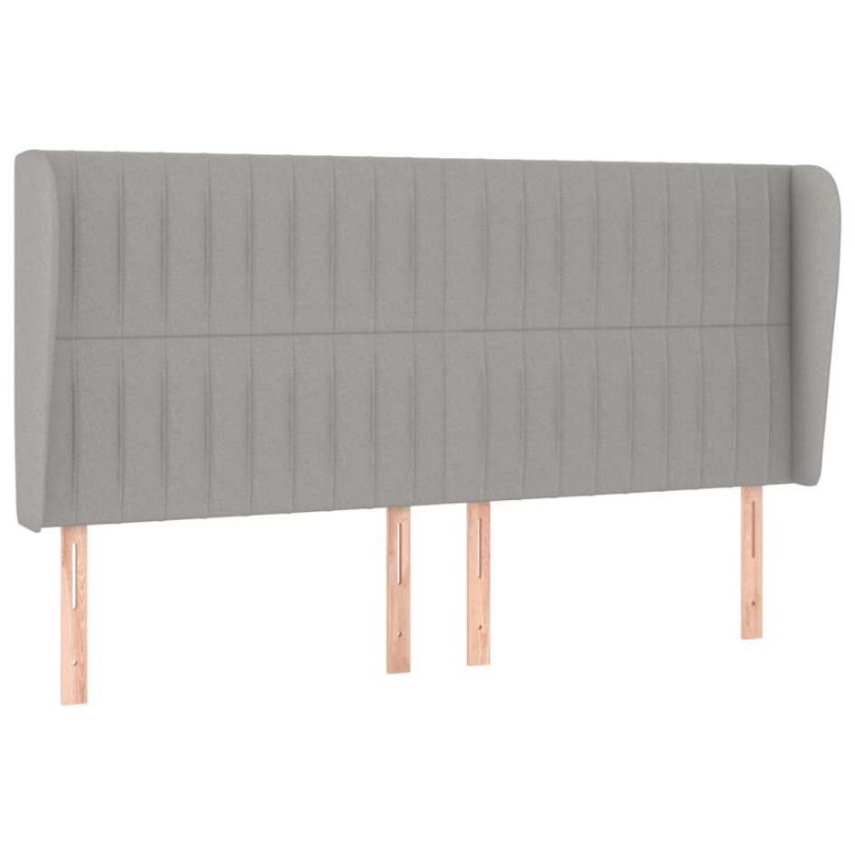 Cama box spring con colchón tela gris claro 180x200