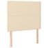 Cama box spring con colchón tela color crema 90x190