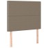 Cama box spring con colchón tela gris taupe 100x200