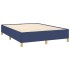 Cama box spring con colchón tela azul 140x200