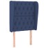 Cama box spring con colchón tela azul 80x200