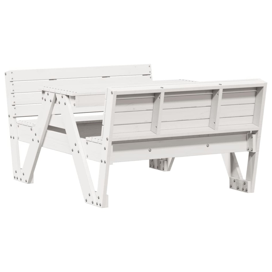 Mesa de pícnic para niños madera maciza pino blanco