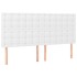 Cama box spring con colchón cuero sintético blanco 160x200