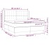 Cama box spring con colchón cuero sintético blanco 160x200