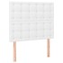Cama box spring con colchón cuero sintético blanco 100x200