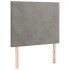 Cama box spring con colchón terciopelo gris claro 100x200