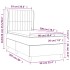 Cama box spring con colchón terciopelo gris oscuro 90x200