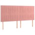 Cama box spring con colchón terciopelo rosa 180x200