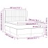 Cama box spring con colchón terciopelo rosa 140x200