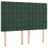 Cama box spring con colchón terciopelo verde oscuro 140x200