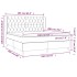 Cama box spring con colchón terciopelo gris oscuro 160x200