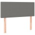Cama box spring con colchón tela gris oscuro 100x200