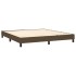 Cama box spring con colchón tela marrón oscuro 180x200