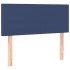 Cama box spring con colchón tela azul 80x200