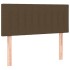 Cama box spring con colchón tela marrón oscuro 80x200