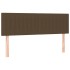 Cama box spring con colchón tela marrón oscuro 140x190