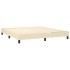 Cama box spring con colchón tela color crema 180x200
