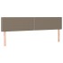 Cama box spring con colchón tela gris taupe 200x200