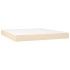 Cama box spring con colchón tela color crema 160x200