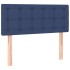 Cama box spring con colchón tela azul 90x200