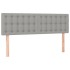 Cama box spring con colchón tela gris claro 140x200