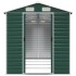 Cobertizo de jardín acero galvanizado verde 191x385x198