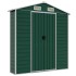 Cobertizo de jardín acero galvanizado verde 191x385x198