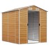 Caseta de jardín acero galvanizado marrón claro 191x215x198