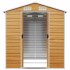 Caseta de jardín acero galvanizado marrón claro 191x215x198