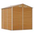 Caseta de jardín acero galvanizado marrón claro 191x215x198