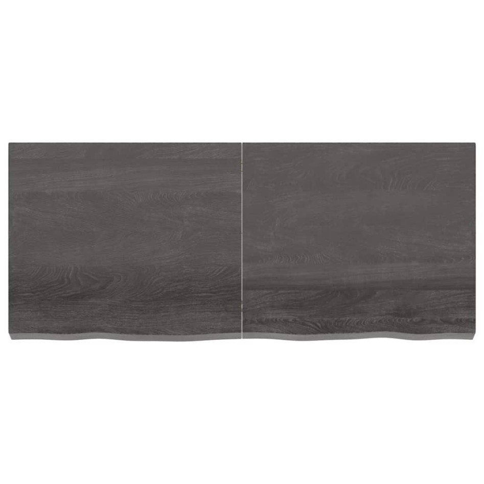 Tablero mesa madera roble tratada marrón oscuro 140x60x(2-6)