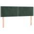 Cama box spring con colchón terciopelo verde oscuro 140x200