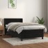 Cama box spring con colchón terciopelo negro 100x200