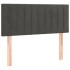 Cama box spring con colchón terciopelo gris oscuro 100x200