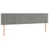 Cama box spring con colchón terciopelo gris claro 160x200