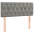 Cama box spring con colchón terciopelo gris claro 100x200