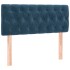 Cama box spring con colchón terciopelo azul oscuro 90x200