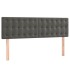 Cama box spring con colchón terciopelo gris oscuro 140x190
