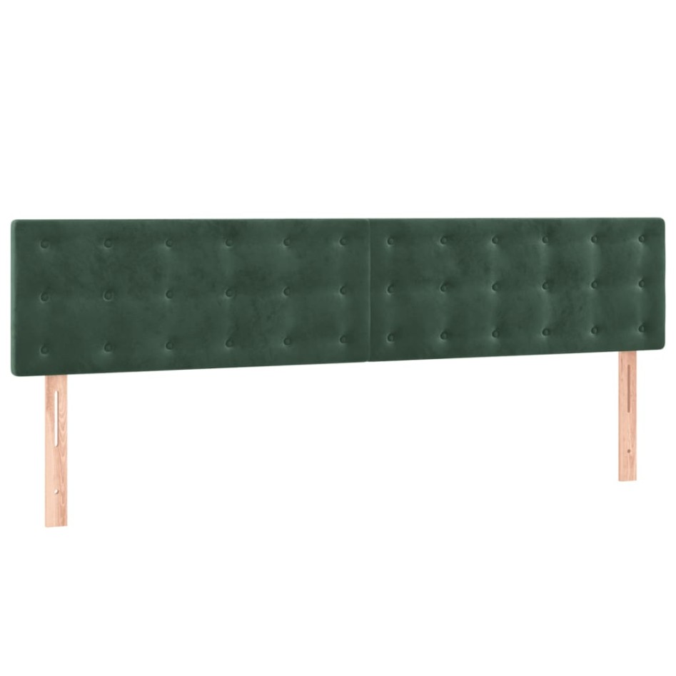 Cama box spring con colchón terciopelo verde oscuro 160x200