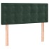 Cama box spring con colchón terciopelo verde oscuro 80x200