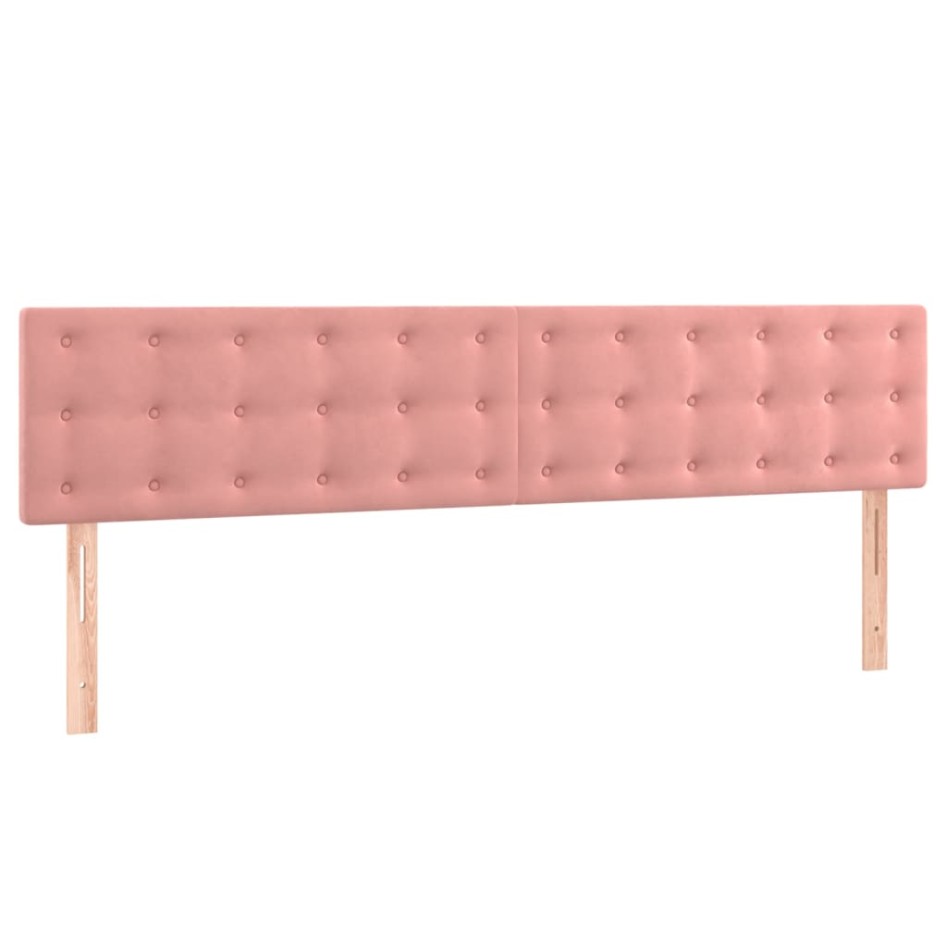 Cama box spring con colchón terciopelo rosa 160x200